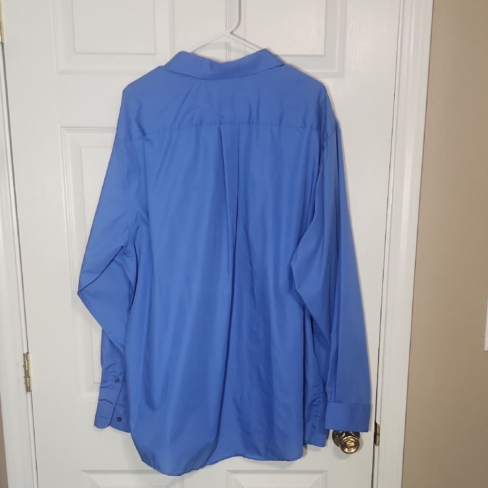 Geoffrey Beene Blue Dress Shirt with Long Sleeves - Picture 4 of 4